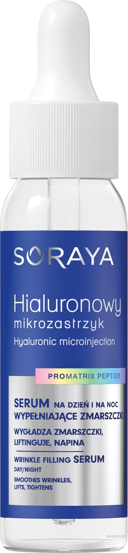 Сыворотка от морщин для лица - Soraya Hyaluronic Microinjection Pro Matrix Peptide Wrinkle Filling Serum  — фото 30ml