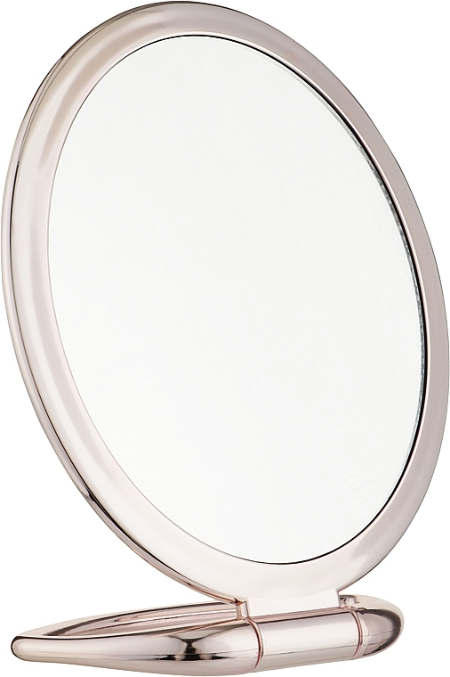 Хромированное настольное зеркало овальное, розовое - Puffic Fashion — фото N1