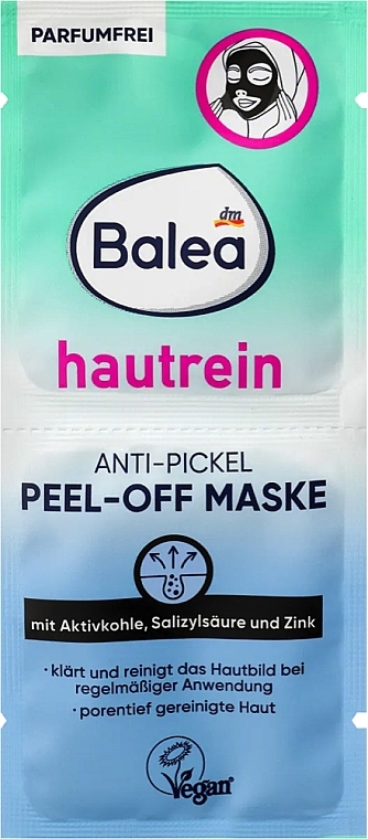 Маска для лица от прыщей - Balea Hautrein Anti-Pimple Peel-Off Mask — фото N1
