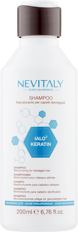 Шампунь для поврежденных волос с кератином и гиалуроновой кислотой - Nevitaly Ialo3 Keratin Shampoo — фото N1