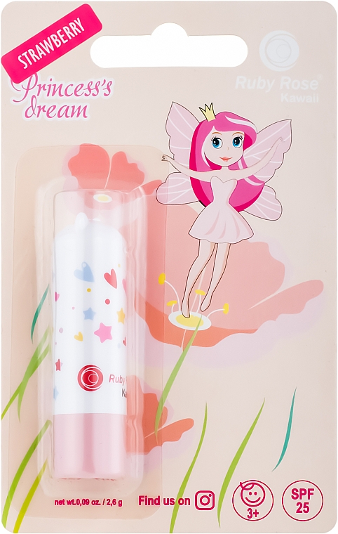 Дитяча помада-бальзам для губ - Ruby Rose Princess's Dream — фото N1