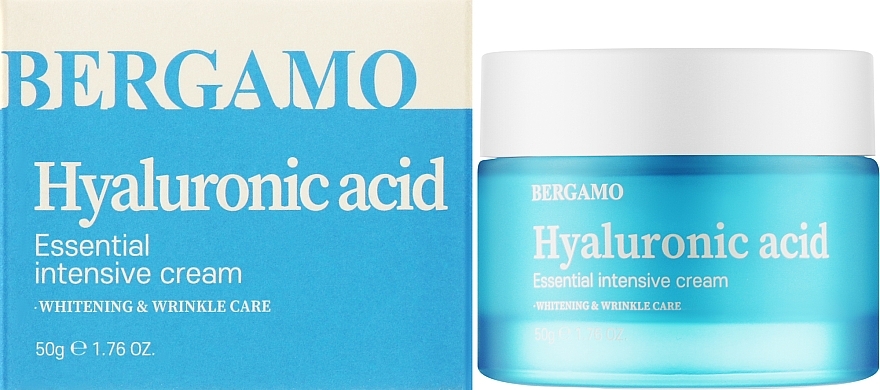 Крем для обличчя з гіалуроновою кислотою - Bergamo Hyaluronic Acid Essential Intensive Cream — фото N2