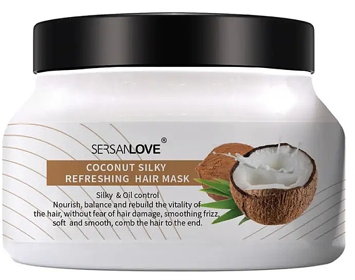 Освіжальна маска для волосся - Sersanlove Hair Film Coconut Silky Refreshing Hair Mask — фото N1