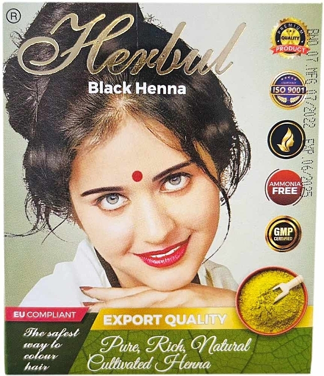 Хна для волосся, чорна - Herbul Black Henna — фото N1