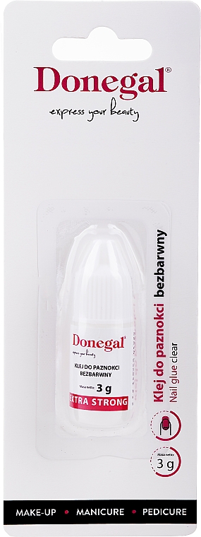 Клей-гель для штучних нігтів, прозорий - Donegal Nail Gel Glue — фото N1