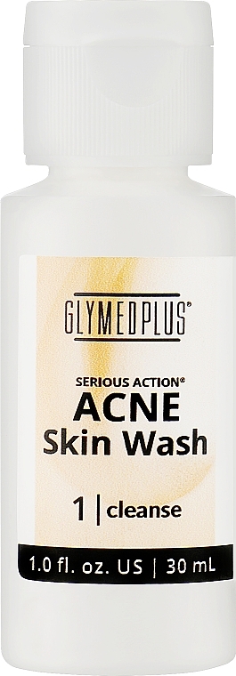 Гель для умывания с 2.5 % бензоил пероксида - GlyMed Plus Serious Action Skin Wash  — фото N1