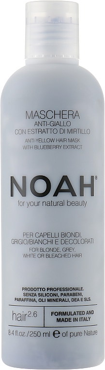 Маска для волос нейтрализующая желтый - Noah Anti-Yellow Hair Mask — фото N1
