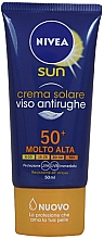 Парфумерія, косметика Сонцезахисний крем для обличчя - NIVEA Sun Anti-wrinkle Face Cream SPF50