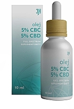 Парфумерія, косметика Конопляна олія повного спектра - 3H CBC 5% + CBD 5% Full Spectrum