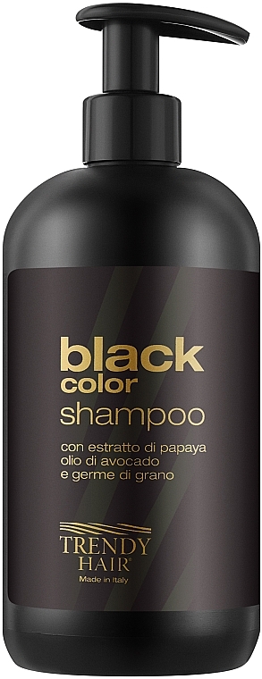 Шампунь для нейтралізації жовтизни освітленого волосся - Trendy Hair Black Color Shampoo — фото N1