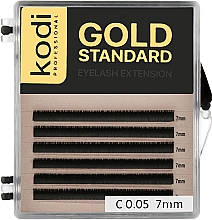 Духи, Парфюмерия, косметика Накладные ресницы Gold Standart C 0.05 (6 рядов: 7 mm) - Kodi Professional