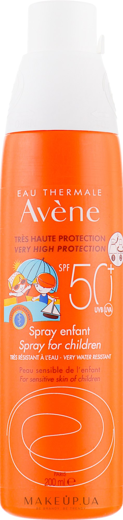 Солнцезащитный спрей для детей - Avene Eau Thermale Solar Spray Children SPF50 — фото 200ml