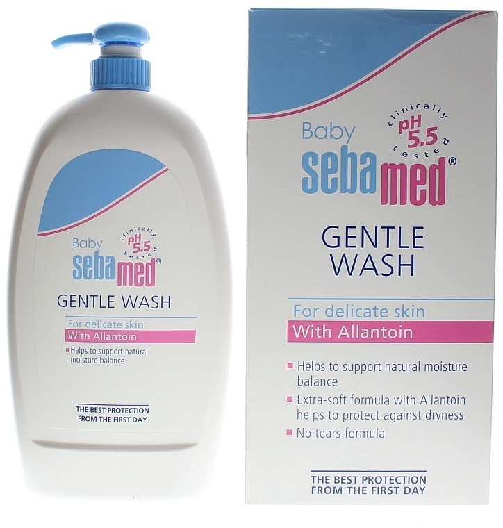 Деликатная эмульсия для умывания для тела и волос - Sebamed Extra Soft Ph 5.5 Baby Wash — фото N4