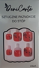 Парфумерія, косметика Тіпси для ніг, квадрат, 24 шт. - Deni Carte Nails 7219