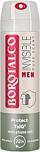 Дезодорант-спрей, для чоловіків - Borotalco Men Invisible Dry Deodorant — фото N1
