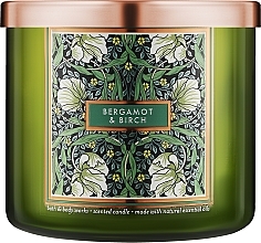 Парфумерія, косметика Аромасвіча 3-х гнітильна - Bath and Body Works Bergamot & Birch Candle