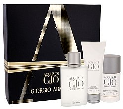 Духи, Парфюмерия, косметика Giorgio Armani Acqua Di Gio Pour Homme - Набор (edt/100ml + deo stick/75ml + sh/gel/75)