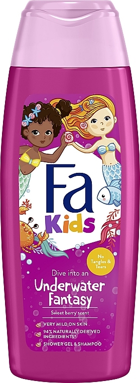 Гель-шампунь для душу для дівчаток "Русалочка" - Fa Kids — фото N1