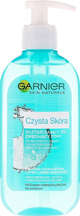 Очищуючий гель проти чорних крапок Чиста Шкіра - Garnier Skin Naturals