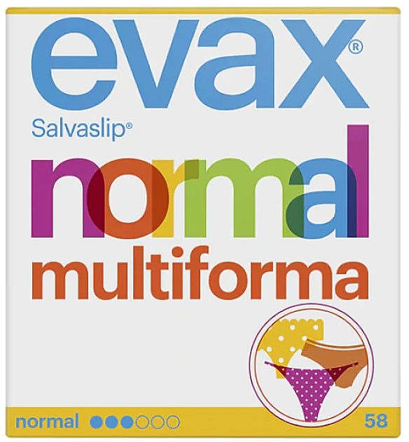 Щоденні прокладки "Нормал", 58 шт. - Evax Salvaslip Multiform — фото N1