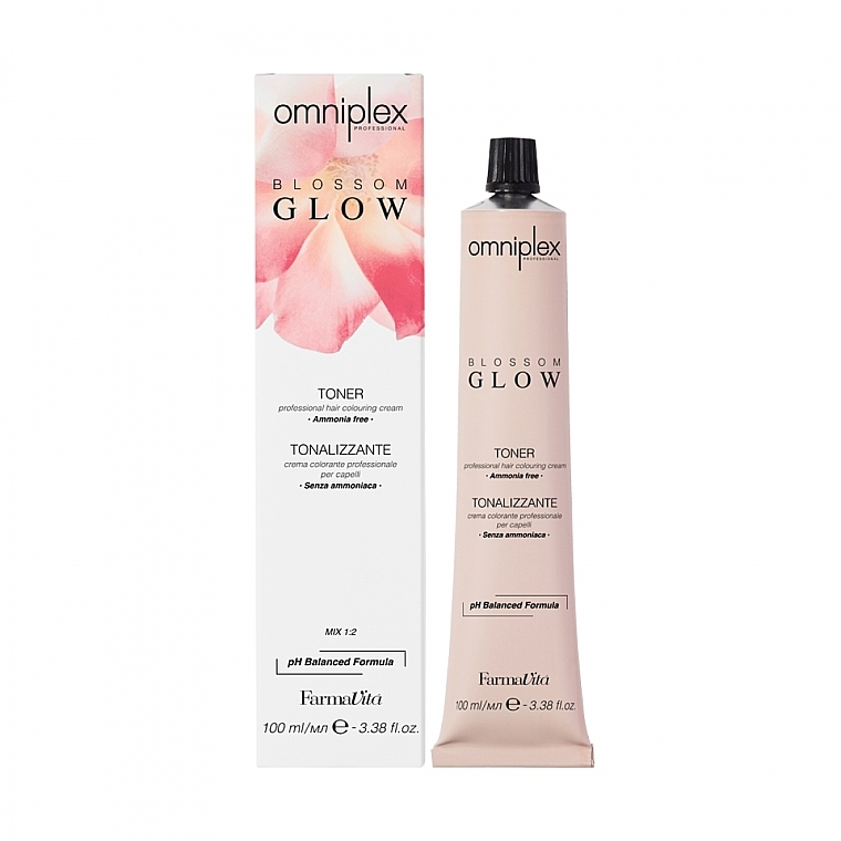 Безамиачная крем-краска для волос - FarmaVita Omniplex Blossom Glow Toner — фото N1