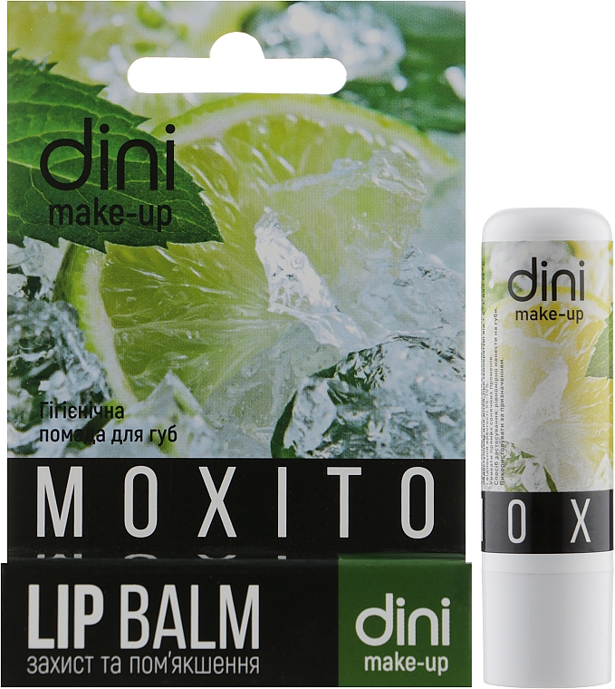 Гигиеническая помада для губ "Мохито" - Dini Lip Balm — фото N2