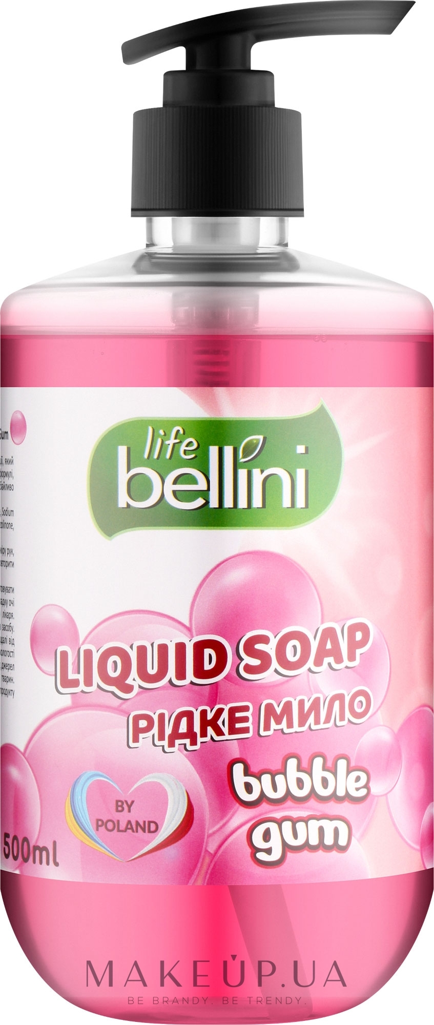 Рідке мило з ароматом бабл гам - Bellini Life — фото 500ml