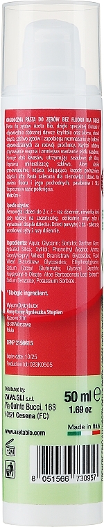 Детская зубная паста, 0+, "Малина" - Azeta Bio Organic Kids Toothpaste Raspberry — фото N2