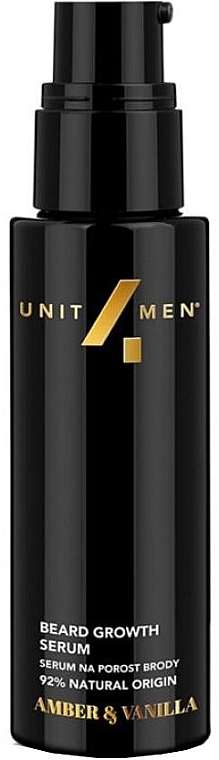 Сироватка для росту бороди - Unit4Men Amber&Vanilla Beard Growth Serum — фото N1