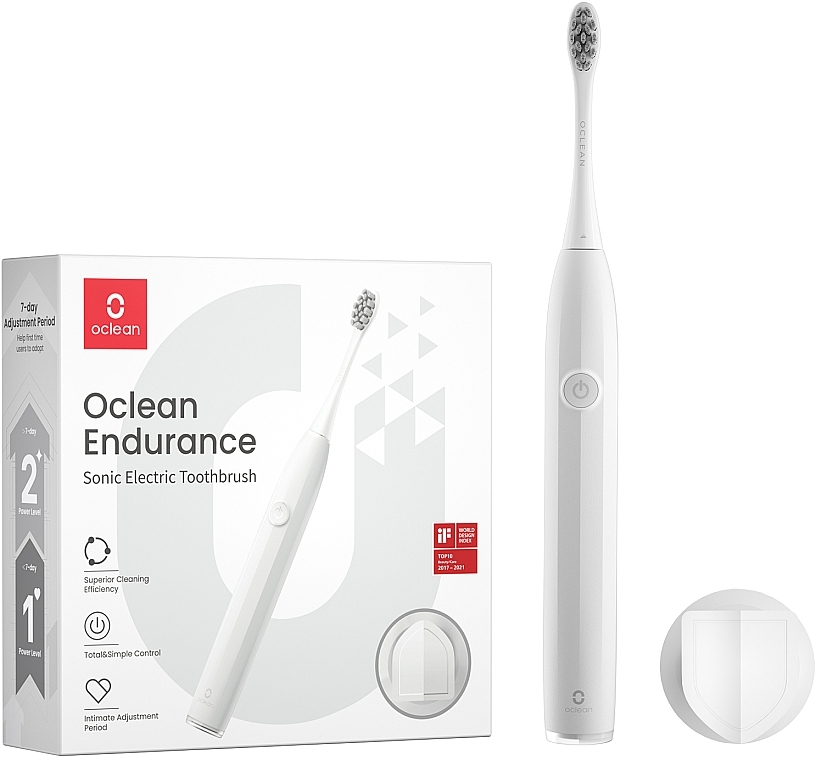 Электрическая зубная щетка Oclean Endurance White, настенное крепление - Oclean Endurance Electric Toothbrush White — фото N1