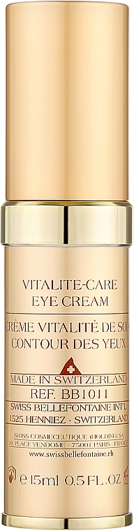 Живильний крем від зморшок навколо очей - Bellefontaine Switzerland Vitalite Care Yey Cream — фото N3