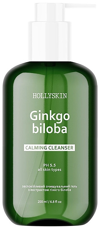 Успокаивающий очищающий гель с эктрактом гинкго билоба - Hollyskin Ginkgo Biloba Calming Cleanser