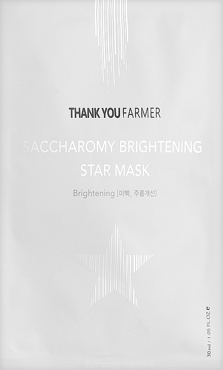 Тканинна маска для сяяння шкіри - Thank You Farmer Saccharomy Brightening Star Mask — фото N1