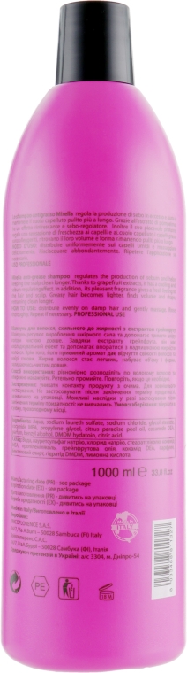 Шампунь для волосся, схильного до жирності, з екстрактом грейпфрута - Mirella Hair Factor Balance Shampoo — фото N5