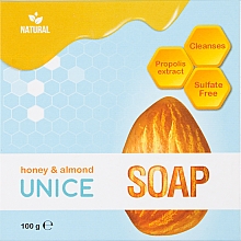 Духи, Парфюмерия, косметика Натуральное мыло с медом и миндалем - Unice Honey & Almond Soap 