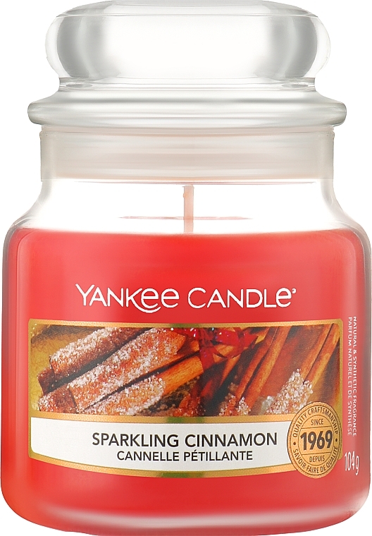 Ароматична свічка у банці "Кориця" - Yankee Candle Sparkling Cinnamon — фото N1