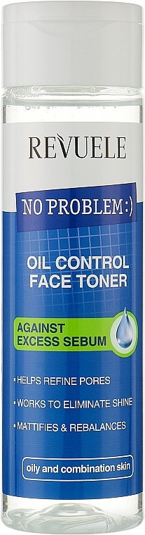Тонік для обличчя проти надмірного виділення себуму - Revuele No Problem Oil Control Face Toner — фото N1