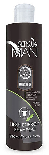 Тонизирующий шампунь для волос - Sensus Man Code High Eenergy Shampoo — фото N1