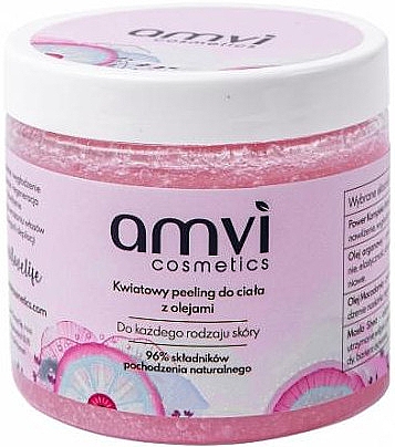 Цветочный скраб для тела с маслами - Amvi Cosmetics — фото N1