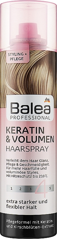 Профессиональный лак для волос - Balea Professional Hairspray Keratin & Volume — фото N1