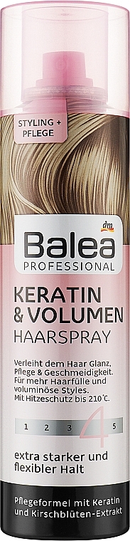 Професійний лак для волосся - Balea Professional Hairspray Keratin & Volume — фото N2