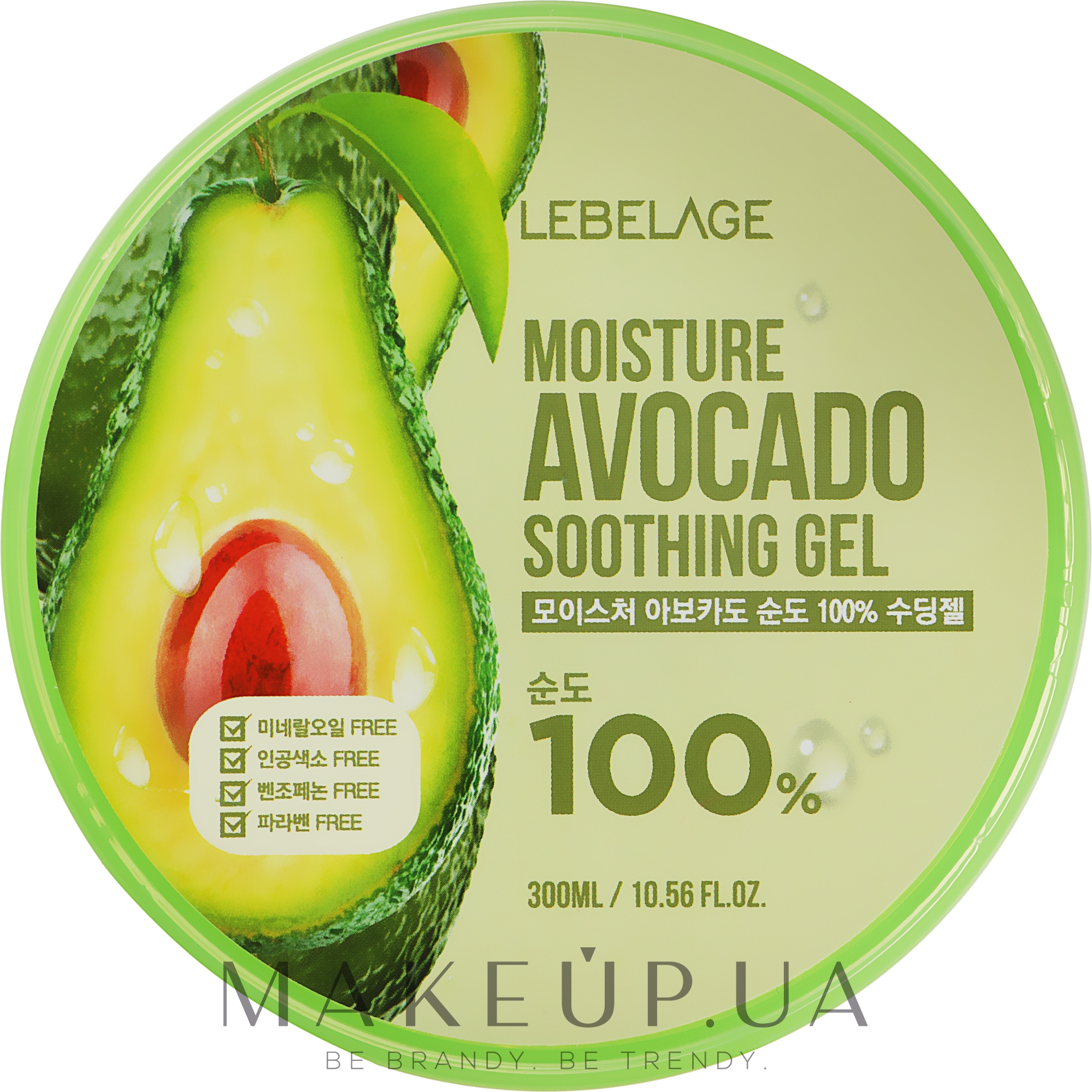 Многофункциональный увлажняющий гель для лица с экстрактом авокадо - Lebelage Moisture Avocado 100% Soothing Gel — фото 300ml