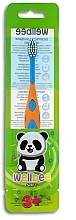 Детская зубная щетка, мягкая, от 3 лет, голубая с оранжевым - Wellbee Travel Toothbrush For Kids — фото N2