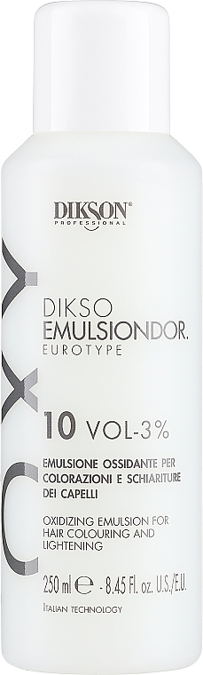 Окислювальна емульсія для фарбування 3% - Dikson Tec Emulsion Eurotype — фото N1