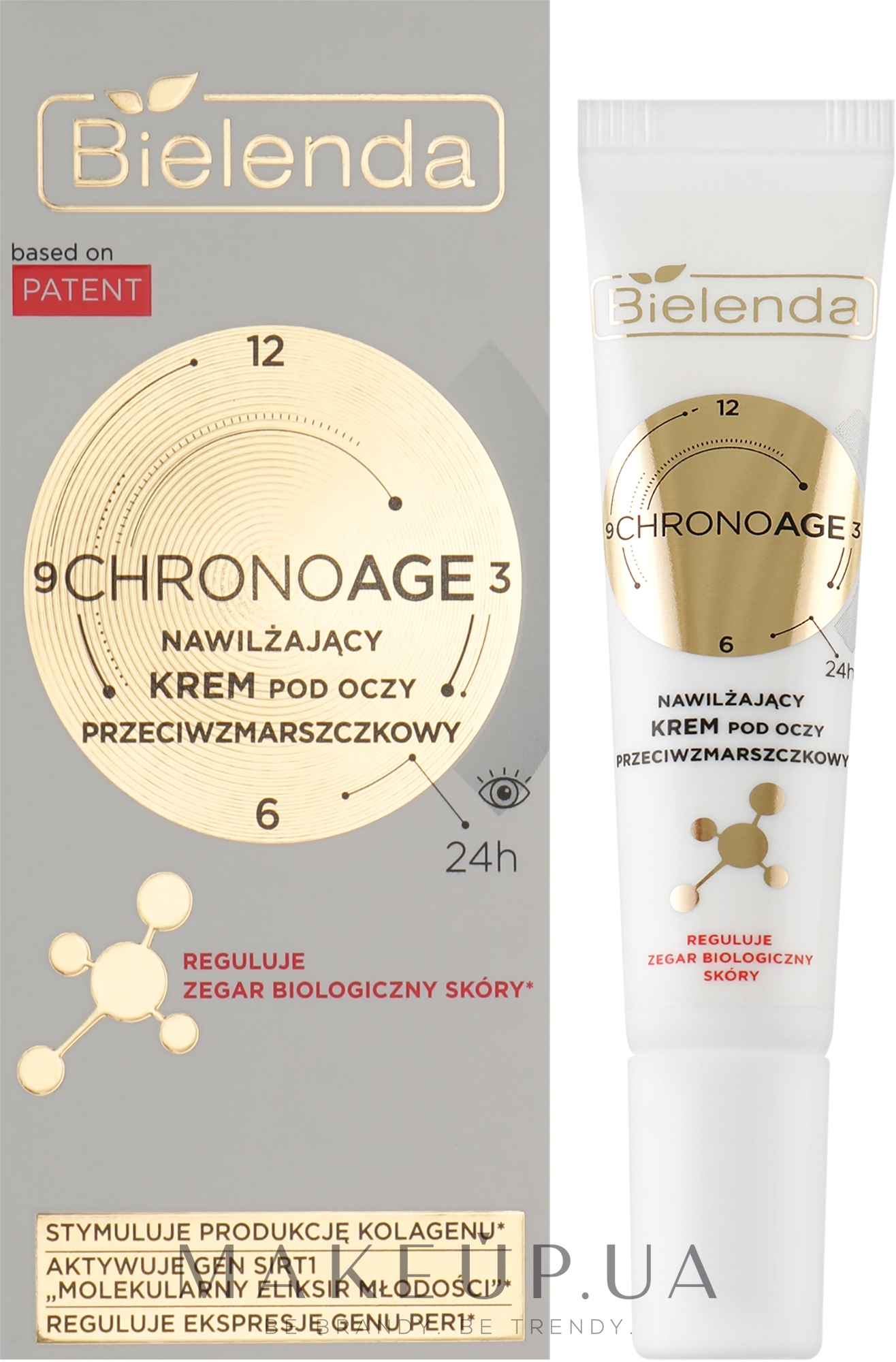 Зволожувальний крем для очей проти зморщок - Bielenda Chrono Age 24H Moisturizing Anti-Wrinkle Eye Cream — фото 15ml