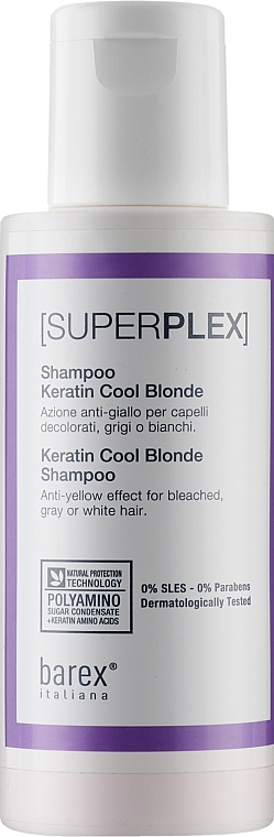 Шампунь "Холодный блонд" - Barex Italiana SuperPlex Keratin Cool Blonde Shampoo — фото N1