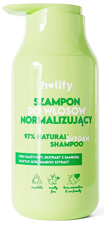Нормализующий шампунь для жирных волос - Holify Normalizing Shampoo For Oily Hair — фото N1