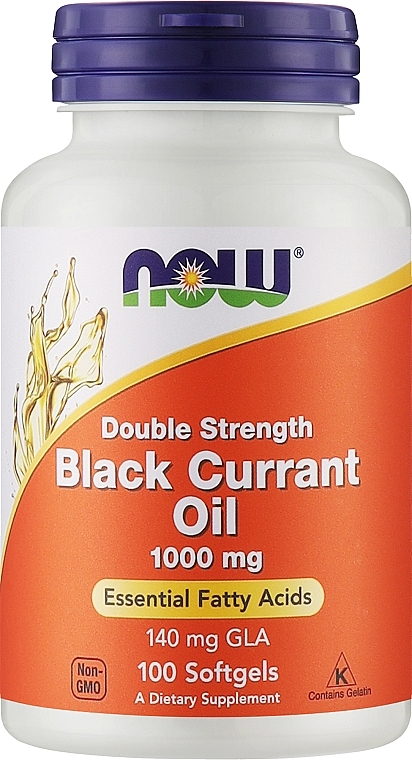 Масло из семян черной смородины, 1000 мг - Now Foods Black Currant Oil — фото N1