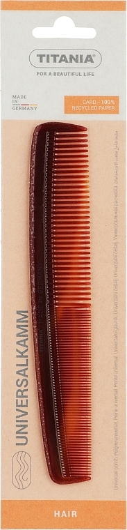 Гребінець кишеньковий чоловічий, 17.5 см - Titania — фото N1
