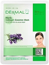 Колагенова тканинна маска для обличчя з травами - Dermal Herb Collagen Essence Mask — фото N1